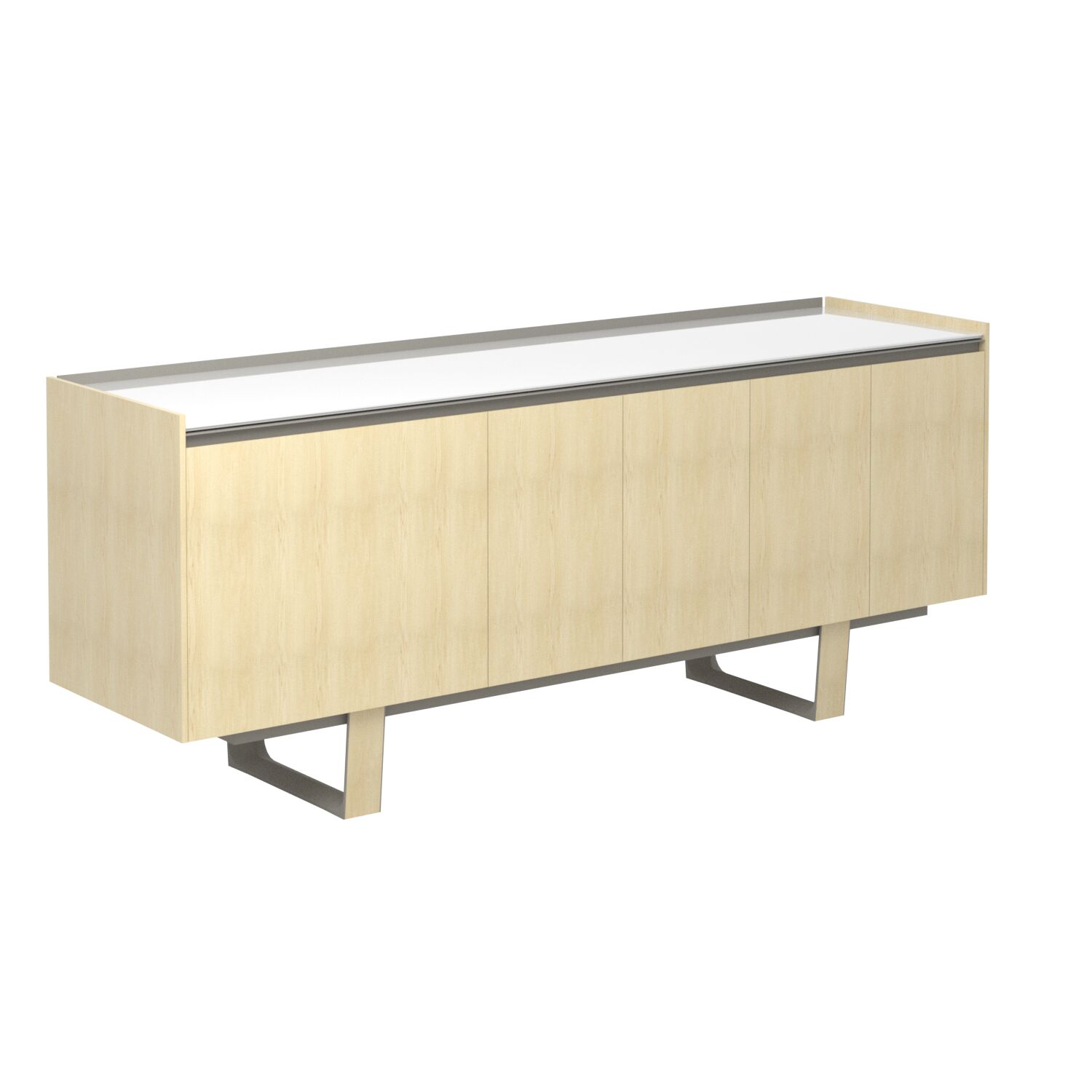 C+D Three Storage Fridge Credenzas, 36'' Height, Elevated Base