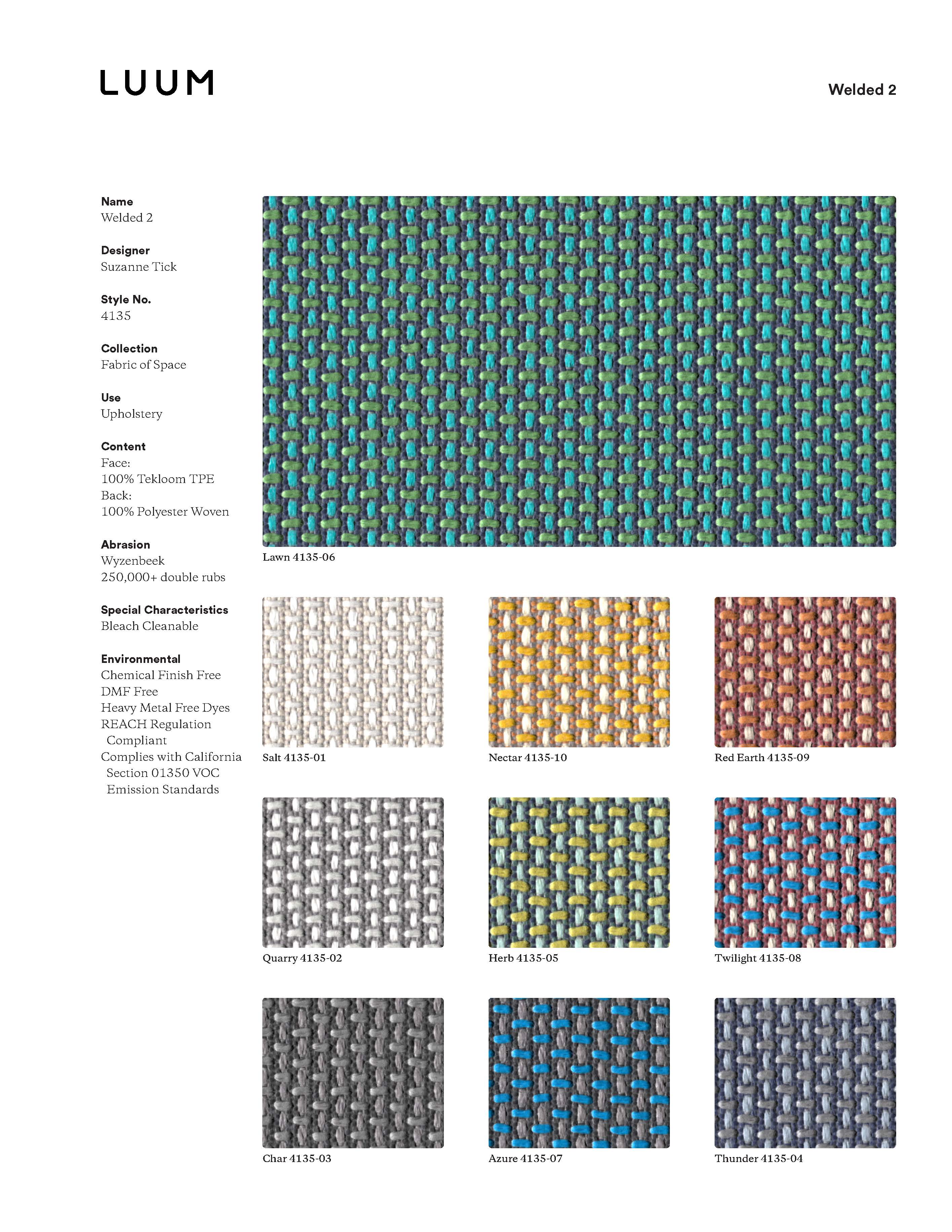 Welded 2 - Lawn - 4135 - 06 Sample Card