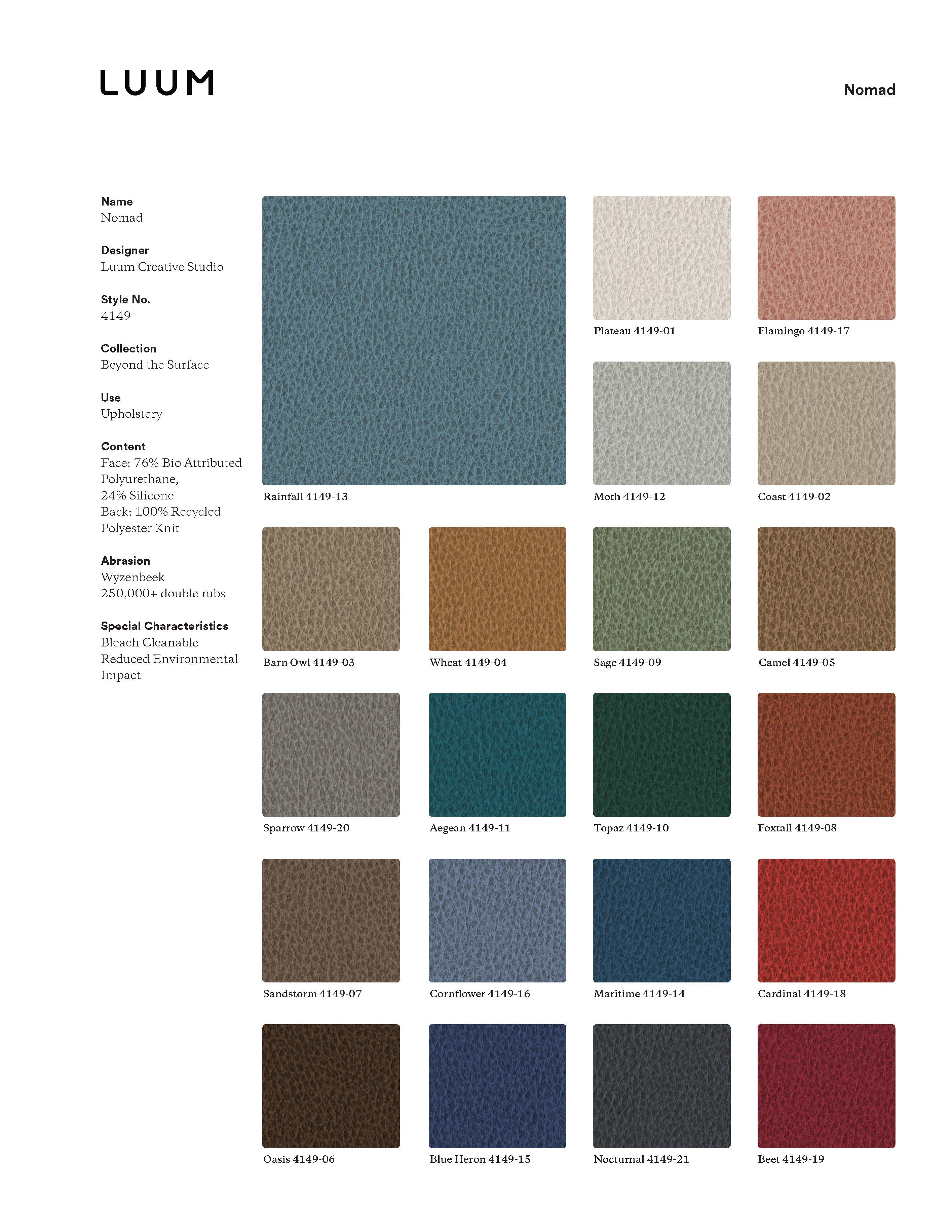 Nomad - 4149 Sample Card