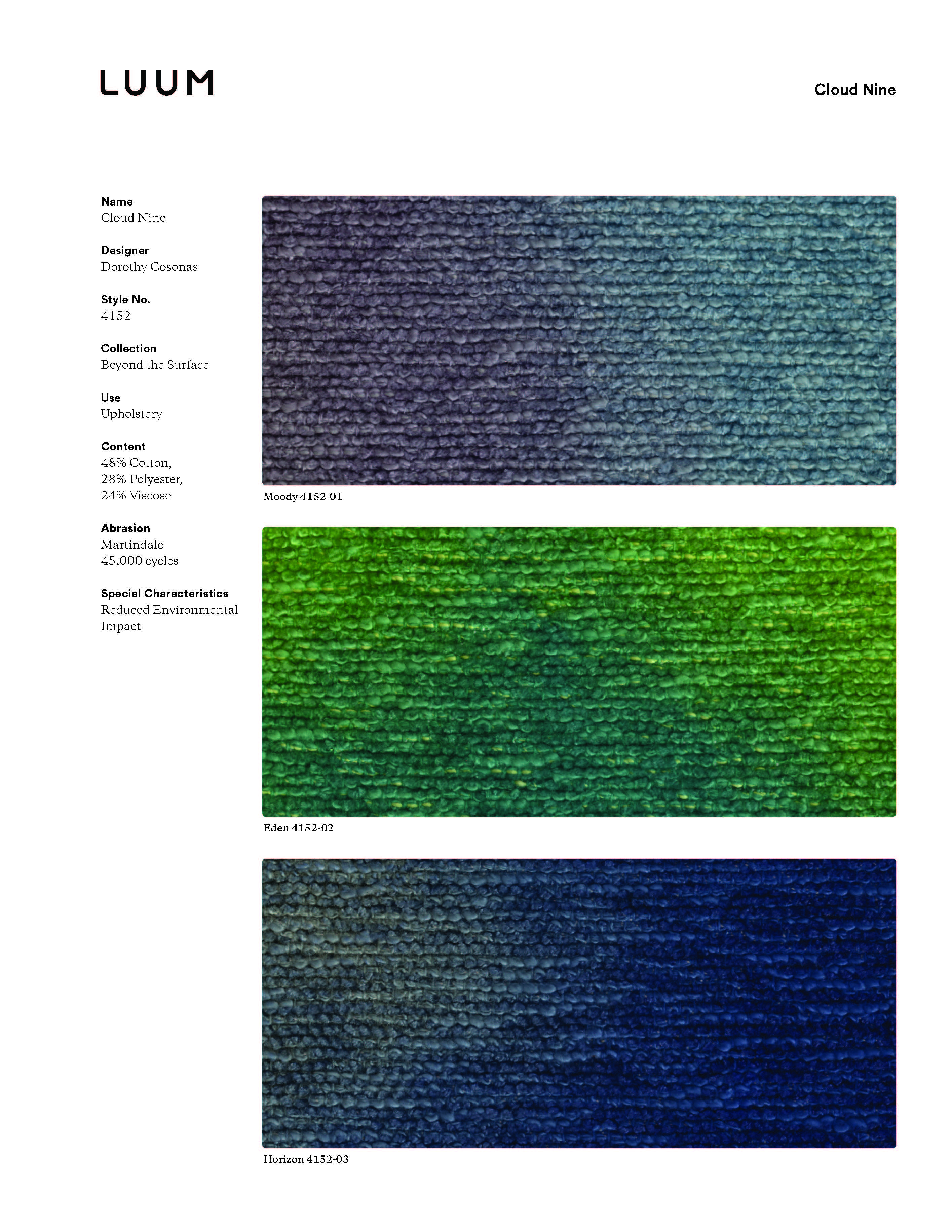 Cloud Nine - 4152 Sample Card